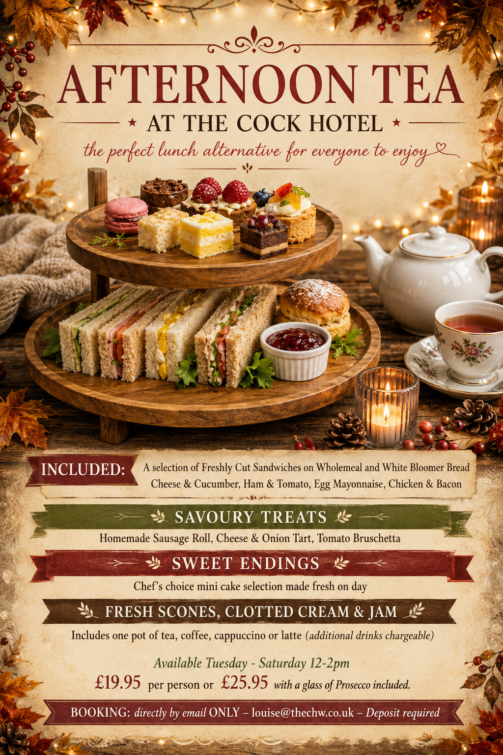 AFTERNOON TEA MENU